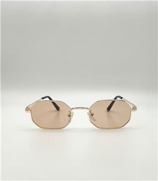 Γυαλιά μεταλλικά Mylah Beige