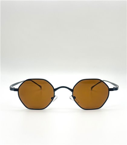 Γυαλιά μαύρα μεταλλικά Harper Brown