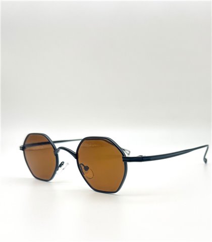 Γυαλιά μαύρα μεταλλικά Harper Brown