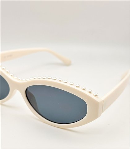 Γυαλιά κοκκάλινα με πέρλες Cammy Beige