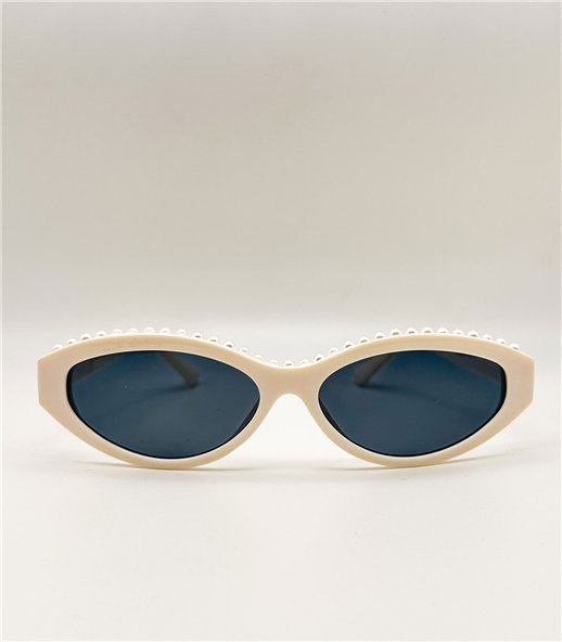 Γυαλιά κοκκάλινα με πέρλες Cammy Beige