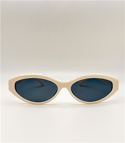 Γυαλιά κοκκάλινα με πέρλες Cammy Beige