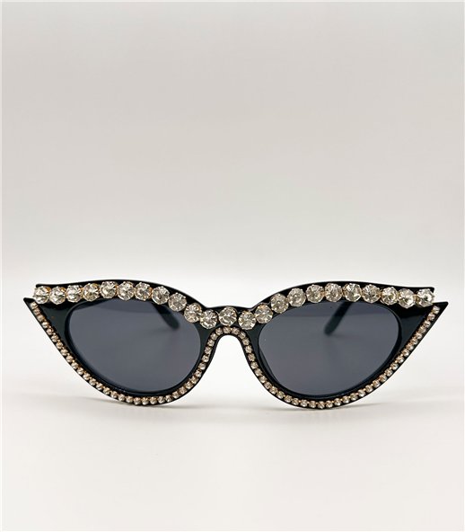 Γυαλιά κοκκάλινα με στρας Ethen Black